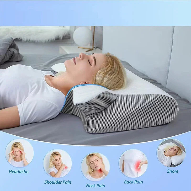 New 2 in 1 Ergonomic Memory Foam Pillow