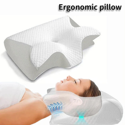 New 2 in 1 Ergonomic Memory Foam Pillow